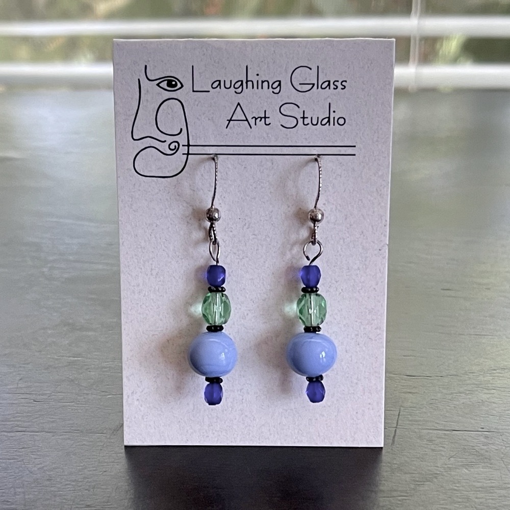 Laughing Glass Art Studio Earrings NWOT